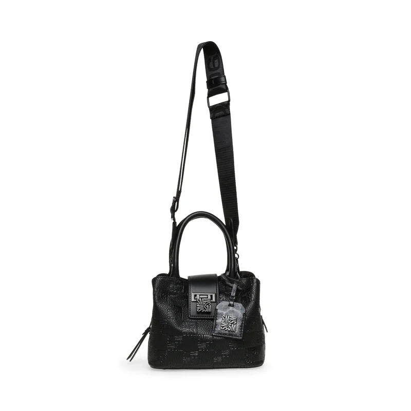 Steve madden tenor-c women's black/black satchel bag